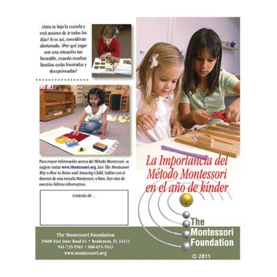 Pamphlet - La Importancia del Método Montessorien el año de kínder
