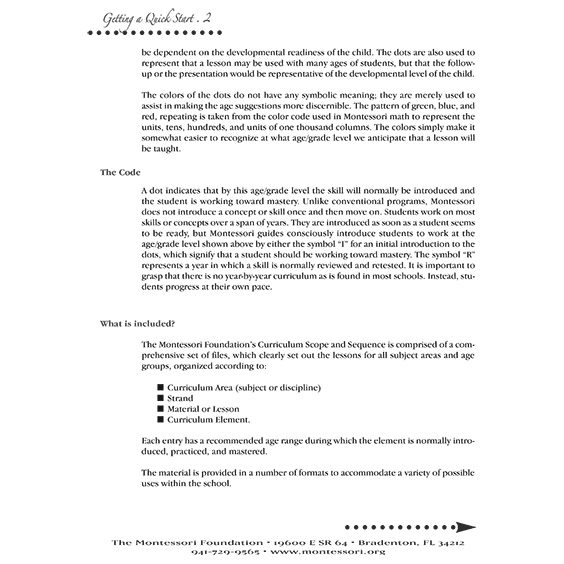 Montessori Curriculum Scope & Sequence - Image 3