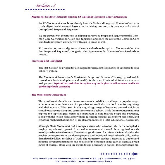 Montessori Curriculum Scope & Sequence - Image 7