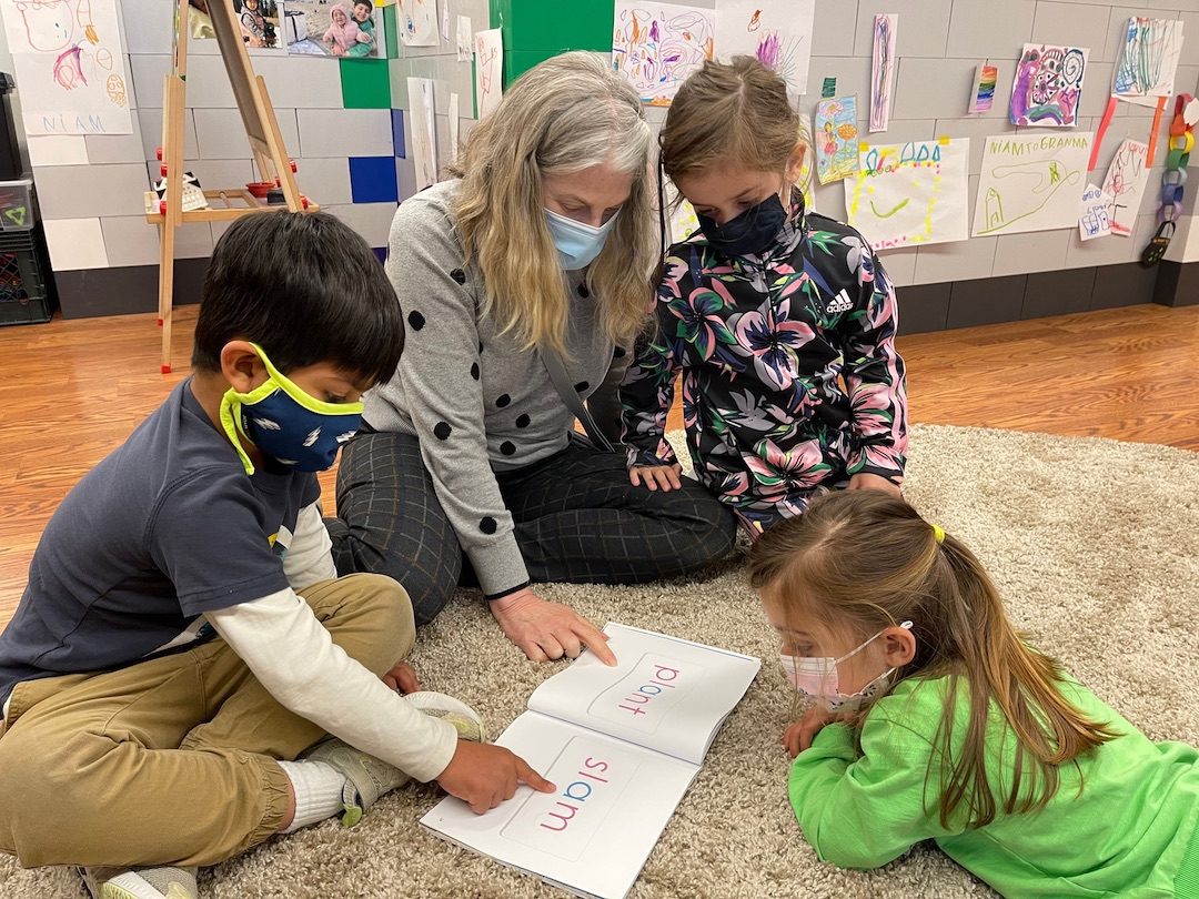 Amanda with students