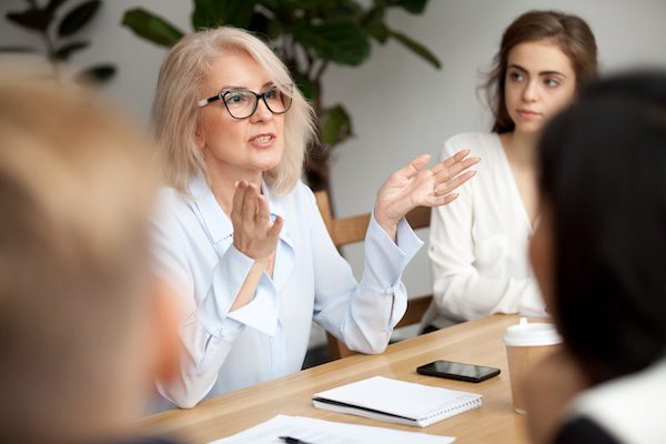 businesswoman, teacher or business coach speaking to young people What keeps you up at night?